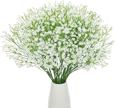 10 pièces de fleurs artificielles de souffle de bébé, fleurs de gypsophile au