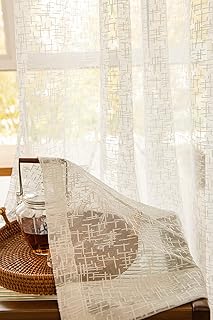 Rideau transparent 1 pièce pour salon, chambre et couloir