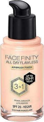 Fond de teint max factor facefinity all day flawless - c10 fair porcelain, 30 ml. DIAYTAR COTE D'IVOIRE se distingue par son large choix de produits et son engagement à offrir une expérience d'achat en ligne sans souci. Elle est devenue la destination préférée des consommateurs en Côte d'Ivoire pour les achats en ligne grâce à sa sélection impressionnante de plus de 300 000 articles. La boutique garantit des délais de livraison rapides et des services après-vente de qualité.
