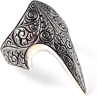 Bague de pouce de luxe en argent sterling 925 faite à la main