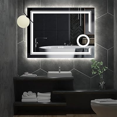 Miroir de salle de bain wise4 avec lumière led : 800 x 600