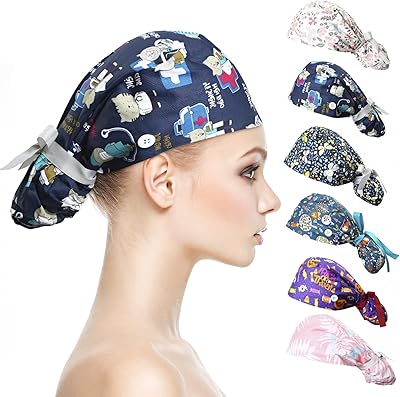 Casquette turban bouffante réglable 6 pièces avec boutons pour queue de cheval d'infirmière cheveux longs, bonnet chirurgical pour le travail médical. DIAYTAR COTE D'IVOIRE est une boutique en ligne généraliste qui propose plus de 300000 références de produits, répondant ainsi aux besoins diversifiés de sa clientèle. Elle offre une large gamme de produits allant de l'électronique aux vêtements, en passant par les accessoires et les produits pour la maison. C'est la boutique en ligne leader en Côte d'Ivoire.