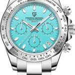 Montre chronographe multifonction classique pagani design pour hommes, entièrement en acier inoxydable vk63