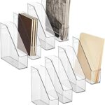 Corbeille de rangement verticale fine en plastique mdesign avec poignée peut contenir