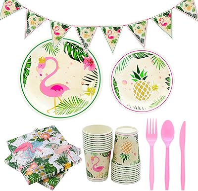 Ensemble de vaisselle jetable beauty flamingo, pour 20 invités avec assiettes, tasses, serviettes, couverts et bannière (141 pièces) (flamingo). La boutique en ligne DIAYTAR COTE D'IVOIRE est réputée pour son énorme sélection de produits allant des électroniques aux vêtements en passant par les produits de maison. Avec plus de 300000 références, les clients sont sûrs de trouver ce qu'ils cherchent. La boutique est également connue pour ses promotions régulières et ses offres spéciales.
