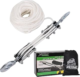 Treuil à corde robuste standard x-strap de 2 livres, 50 pieds, système