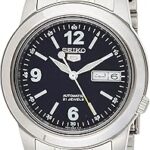 Montre seiko pour homme avec cadran bleu et bracelet en acier inoxydable