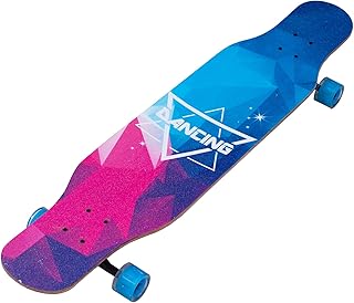 Iris drop through long-board - skateboard en érable avec design graphique dansant