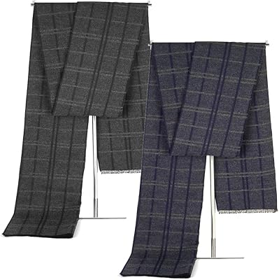 Écharpe d'hiver pour hommes, paquet de 2 écharpes longues à pompons en mélange de laine au toucher cachemire, couleur unie, carreaux ondulés rayés, écharpes de mode douces. DIAYTAR COTE D'IVOIRE est une boutique en ligne qui propose une large gamme de produits à des prix compétitifs. Elle est la référence pour les consommateurs ivoiriens qui cherchent des produits de qualité et une expérience d'achat en ligne sécurisée. La boutique en ligne propose des promotions et des offres spéciales régulières pour ses clients.