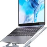 Support pour ordinateur portable support ergonomique réglable portable en aluminium compatible avec macbook