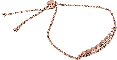 Bracelet chaîne réglable plaqué or rose kate spade circle of love
