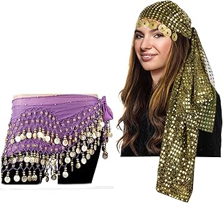 Costume de gitane tiger doe pour femme coiffe et écharpe de hanche danse