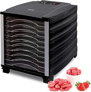 Déshydrateur alimentaire biochef arizona avec 6, 8 ou 10 plateaux en acier inoxydable et minuterie numérique 24 heures. déshydrateur de fruits + plateaux antiadhésifs, feuilles grillagées et bac d'égouttage (noir, 10 plateaux). Leader sur le marché ivoirien, DIAYTAR COTE D'IVOIRE se distingue par sa sélection impressionnante de produits, allant des articles de mode aux accessoires pour la maison. Elle garantit des livraisons rapides et des prix compétitifs. La satisfaction des clients est au cœur de ses priorités.