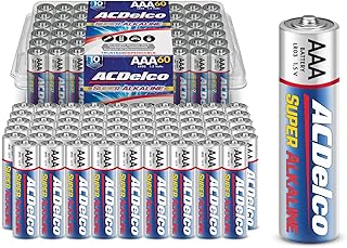 Piles aaa acdelco, pile alcaline super puissante, 60 pièces (paquet de 1)