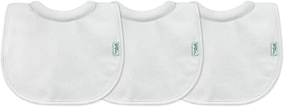 Bavoirs d'expression de lait stay dry green sprouts (paquet de 3) - blanc