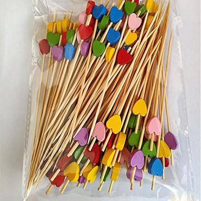 Pics à cocktails, pics alimentaires, 100 pièces bâtonnets de bambou pour sandwich, cure-dents