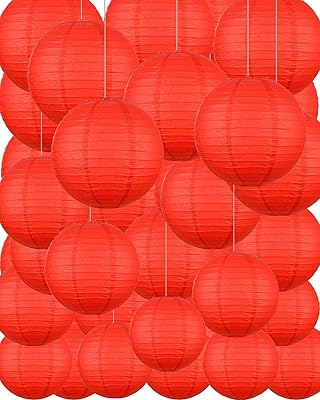 10pcs lanternes en papier rouge, lampes de lanterne en papier chinoise suspendues