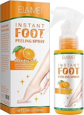 2 pièces d'huile naturelle de gommage des pieds, 100ml d'huile d'orange en spray