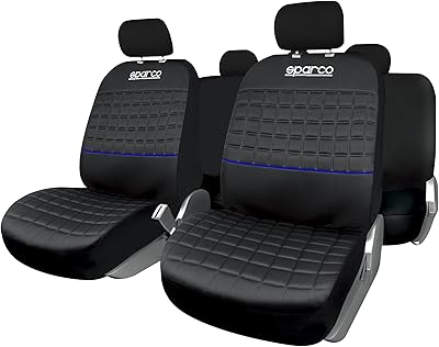 Ensemble de housses de siège universelles sparco lazio, noir/bleu, spc1042az. DIAYTAR COTE D'IVOIRE se positionne comme leader du commerce en ligne en Cote d'Ivoire, en offrant une expérience d'achat en ligne sécurisée et pratique. Les clients peuvent naviguer facilement sur le site pour trouver leurs produits préférés. 