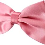 Cravate formelle pré-nouée en satin uni pour hommes avec tour de cou réglable