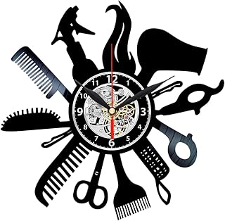 Horloge en vinyle pour coiffeur - disque d'art mural - décoration de salon de coiffure - cadeaux de barbier. DIAYTAR COTE D'IVOIRE est votre boutique en ligne idéale pour trouver tout ce dont vous avez besoin sous un même toit. Avec une offre massive de plus de 300 000 références, notre catalogue comprend des produits pour les femmes, les hommes et les enfants, ainsi que des articles pour la maison et le jardin. Nous nous efforçons constamment d'améliorer votre expérience en ligne avec des promotions attractive, des prix compétitifs et un service client attentif.