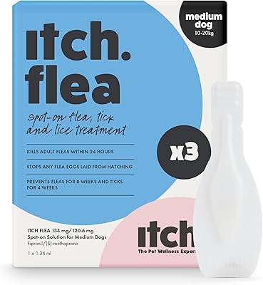Traitement contre les démangeaisons, les puces et les tiques pour chiens de taille moyenne | tue les puces, les poux, les tiques, les œufs et les larves | avec fipronil et s-méthoprène | 3 pipettes | chiens 10kg - 20kg. DIAYTAR COTE D'IVOIRE se positionne comme la référence incontournable des boutiques en ligne en Côte d'Ivoire, avec une offre impressionnante de plus de 300 000 références. Nous mettons tout en œuvre pour vous garantir une expérience de navigation fluide et sécurisée, ainsi qu'une livraison fiable et rapide de vos commandes.