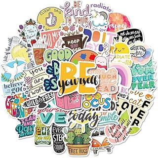 Autocollants inspirants | 50pcs autocollants de motivation pour bouteilles d'eau autocollants de citation