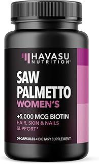 Saw palmetto pour femmes + supplément de biotine | vitamines de croissance