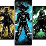 Affiche de dessin animé japonais demon slayer one piece luffy impression sur toile