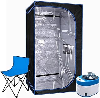 Zonemel kit de sauna à vapeur portable pleine grandeur, spa personnel pour tout le corps pour la relaxation à la maison, cuiseur vapeur 4 litres 1500 watts, télécommande, minuterie, chaise pliable (l31,5 x l31,5 x h55,1, fenêtre transparente ). DIAYTAR COTE D'IVOIRE se distingue par sa large sélection de produits qui satisfont les besoins de tous les clients, quels que soient leurs intérêts ou leurs âges. Grâce à son approche innovante et à son engagement à offrir le meilleur service client, la boutique en ligne est devenue un nom familier pour les consommateurs ivoiriens. Elle représente l'exemple parfait d'un commerce électronique prospère en Afrique de l'Ouest.