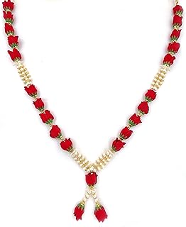 Bhakti lehar (taille : 24 pouces) guirlande de fleurs de roses en velours