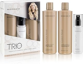 Coffret shampoing et après-shampooing mohair color alive avec sérum capillaire pour hydrater