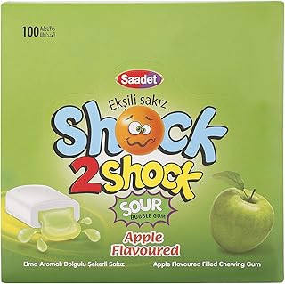 Gomme de pomme aigre saadat choc 2, 4 g (paquet de 100)