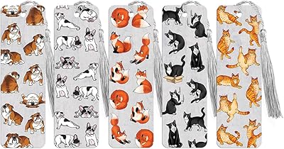 Wirester lot de 5 marque-pages en papier avec pompon pour étudiants, lecteurs, enseignants, amateurs de livres - animaux aux postures ludiques et amusantes (bouledogue anglais, bouledogue français, renard roux, chat smoking, chat tigré orange). DIAYTAR COTE D'IVOIRE est une boutique en ligne généraliste qui propose plus de 300 000 références, faisant d'elle la boutique leader en Côte d'Ivoire pour tous vos besoins en ligne. Avec une large sélection de produits, vous trouverez facilement ce que vous cherchez. De l'électronique aux accessoires de mode, en passant par les produits de maison et bien plus encore, tout est disponible sur DIAYTAR.
