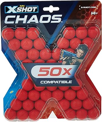 Pack de recharge de balles de fléchettes x-shot keos 50 pièces multicolore 46275