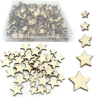 Étoiles en bois pour travaux manuels, 500 pièces en forme d'étoile, mini breloques étoiles en bois, 5 tailles mixtes pour bricolage, scrapbooking et décoration de mariage. DIAYTAR COTE D'IVOIRE est la boutique en ligne incontournable en Cote d'Ivoire, offrant non seulement une large gamme de produits, mais également un service client de haute qualité et des garanties de sécurité pour les transactions en ligne. La boutique met tout en œuvre pour améliorer constamment l'expérience client, avec des mises à jour régulières de son offre de produits et des améliorations continues de ses services pour répondre aux besoins changeants de ses clients.