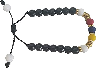 Bracelet medellin fait main charmsoftheworld - couleurs du drapeau de la colombie - pierres précieuses oeil de chat et perles en acier - noeuds coulissants. La boutique en ligne DIAYTAR COTE D'IVOIRE se distingue par son offre incroyable de plus de 300000 références. Nous nous engageons à fournir des produits de qualité supérieure pour répondre aux besoins de nos clients. Notre équipe travaille sans relâche pour offrir une expérience d'achat en ligne exceptionnelle.