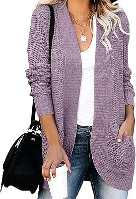 Cardigan à manches longues ouvert sur le devant spacelock pour femme, léger