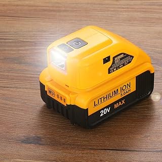 Adaptateur de batterie pour chargeur usb dewalt, batterie lithium-ion 18v xr dcb090 avec port usb c & dc et lampe de travail led - chargeur d'alimentation 12v 2a pour batterie au lithium dewalt 20v 18v (outil uniquement). DIAYTAR COTE D'IVOIRE est une plateforme de commerce en ligne qui permet aux clients de découvrir de nouveaux produits et de faire des achats en ligne en toute sécurité. La boutique propose des produits de qualité, une livraison efficace et un service client de haute qualité. Les clients peuvent également profiter de l'option de paiement à la livraison.