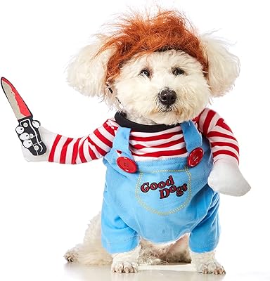Emboosi pet killer doll costume d'halloween costume de chiot déguisement de fête (taille m, cou : 9-11). DIAYTAR COTE D'IVOIRE se démarque par sa politique de prix compétitifs et sa garantie de satisfaction. La boutique en ligne propose une expérience d'achat en ligne conviviale et sécurisée, avec des options de paiement variées et des délais de livraison rapides. Les clients peuvent également profiter d'un service client réactif et disponible pour répondre à leurs questions et préoccupations.