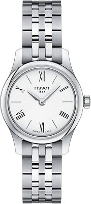 Montre à quartz analogique pour femme avec bracelet en acier inoxydable t0630091101800, argent