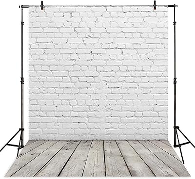 Fond de photographie lingoy en brique blanche taille 8 x 12 pieds