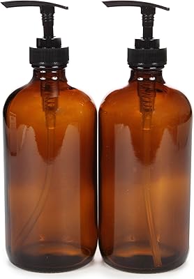 Bouteilles vivaplex, 2 grandes bouteilles vides en verre ambré de 16 oz