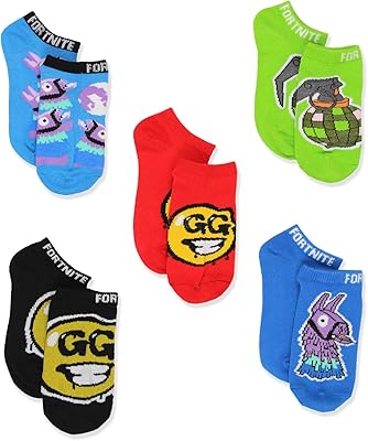 Chaussettes de joueur fortnite battle royale pour garçons, filles, adolescentes, lot de 5