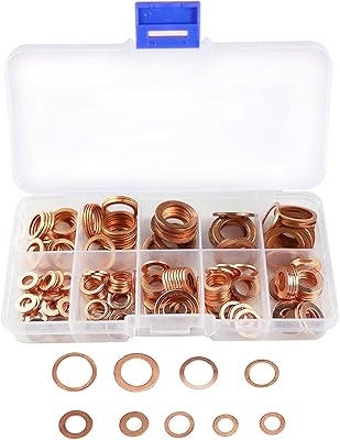 Lot de 200 rondelles en laiton assorties en 9 tailles métriques jeu plates