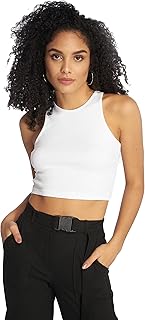 Haut court côtelé sans manches urban classics pour femme, paquet de 1