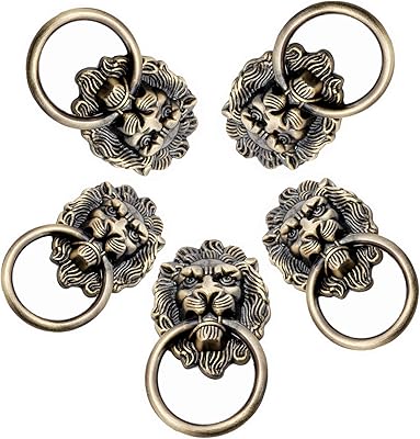 Dosila 5 pièces boutons de meubles de style bronze antique anneaux de traction tête lion en alliage. DIAYTAR COTE D'IVOIRE se positionne comme une référence incontournable pour les achats en ligne en Côte d'Ivoire. Avec une plateforme utilisateur conviviale et une politique d'expédition efficace, cette boutique en ligne généraliste met tout en œuvre pour garantir une expérience d'achat sécurisée et agréable à ses clients. Les plus de 300000 références disponibles sont le témoignage de son ambition de couvrir tous les aspects de la vie quotidienne.