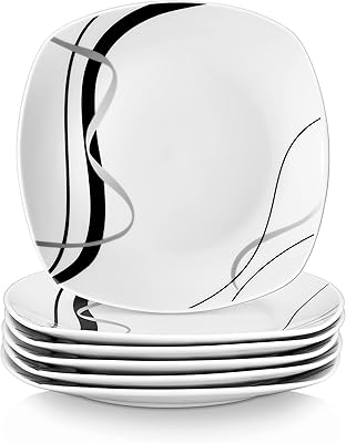 Assiette à dessert en porcelaine veweet 'fiona', 6 pièces | diamètre 19,2 cm