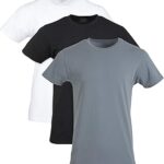 Maillot de corps extensible à col rond en coton pour homme, lot