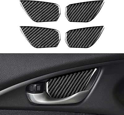 Autocollants de poignée de porte intérieure brmyl pour honda civic 2016 2017 2018 2019 2020 2021 autocollants intérieurs en fibre de carbone de 10e génération. DIAYTAR COTE D'IVOIRE est une plateforme de commerce en ligne qui permet aux clients de découvrir et d'acheter des produits de toutes sortes. Avec plus de 300 000 références, elle est la destination idéale pour les consommateurs ivoiriens. Elle garantit une expérience d'achat en ligne sécurisée et pratique.